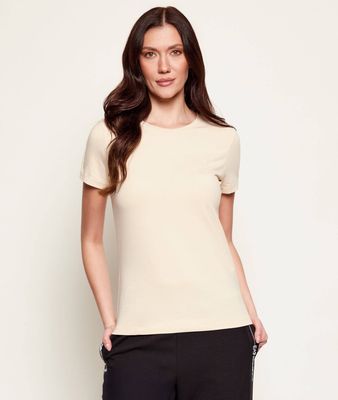 Bluzka damska na wiosnę casual EA7 ze sklepu: Gomez Fashion Store w kategorii: Bluzki damskie - zdjęcie 874714-BD9-10338_E7262W000006G44