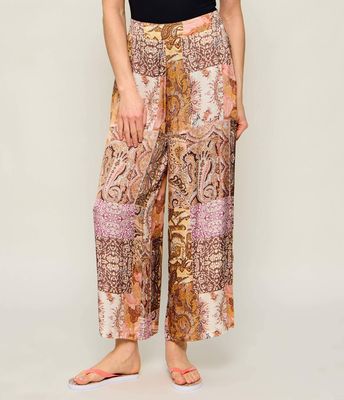 Spodnie damskie boho Liu Jo Beachwear ze sklepu: Gomez Fashion Store w kategorii: Spodnie damskie - zdjęcie 874714-BD9-10338_LB262W000009981