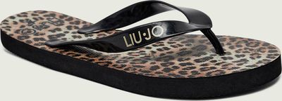 Klapki damskie na lato Liu Jo Beachwear ze sklepu: Gomez Fashion Store w kategorii: Klapki damskie - zdjęcie 874714-BD9-10338_LB262W000022979