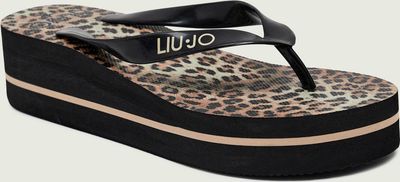Klapki damskie na lato Liu Jo Beachwear ze sklepu: Gomez Fashion Store w kategorii: Klapki damskie - zdjęcie 874714-BD9-10338_LB262W000023979