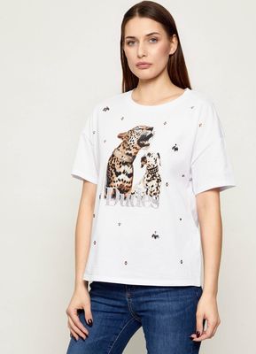 Bluzka damska młodzieżowa na lato Liu Jo ze sklepu: Gomez Fashion Store w kategorii: Bluzki damskie - zdjęcie 874714-BD9-10338_LJ262W00010677A