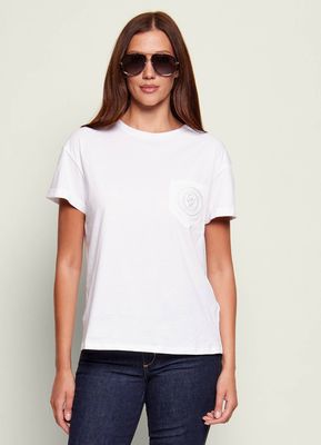 Bluzka damska Liu Jo ze sklepu: Gomez Fashion Store w kategorii: Bluzki damskie - zdjęcie 874714-BD9-10338_LJ262W00014415B