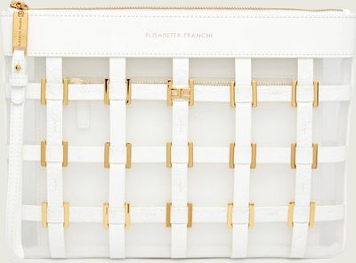 Kopertówka elegancka Elisabetta Franchi ze sklepu: Gomez Fashion Store w kategorii: Kopertówki - zdjęcie 874714-BD9-10338_EF262W000053360