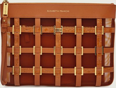 Kopertówka elegancka Elisabetta Franchi ze sklepu: Gomez Fashion Store w kategorii: Kopertówki - zdjęcie 874714-BD9-10338_EF262W000053600