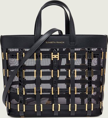Shopper bag elegancka Elisabetta Franchi ze sklepu: Gomez Fashion Store w kategorii: Torby Shopper bag - zdjęcie 874714-BD9-10338_EF262W000064110