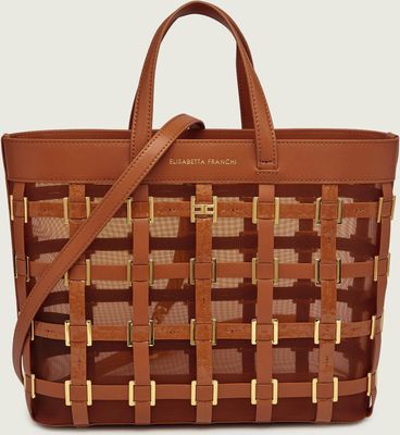 Shopper bag na wakacje Elisabetta Franchi ze sklepu: Gomez Fashion Store w kategorii: Torby Shopper bag - zdjęcie 874714-BD9-10338_EF262W000064600
