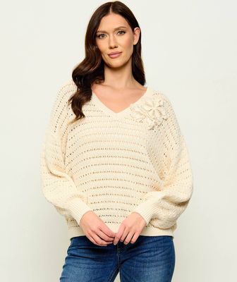 Sweter damski casual Liu Jo ze sklepu: Gomez Fashion Store w kategorii: Swetry damskie - zdjęcie 874714-BD9-10338_LC262W00022256E