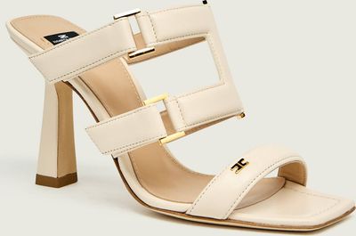 Klapki damskie na lato Elisabetta Franchi ze sklepu: Gomez Fashion Store w kategorii: Klapki damskie - zdjęcie 874714-BD9-10338_EF262W000102193