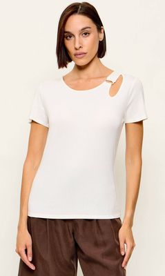 Bluzka damska na lato Liu Jo Sport ze sklepu: Gomez Fashion Store w kategorii: Bluzki damskie - zdjęcie 874714-BD9-10338_LS262W000037940