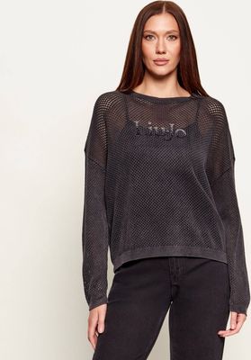 Sweter damski casualowy Liu Jo Sport ze sklepu: Gomez Fashion Store w kategorii: Swetry damskie - zdjęcie 874714-BD9-10338_LS262W000038222