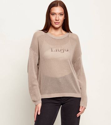 Sweter damski casualowy Liu Jo Sport ze sklepu: Gomez Fashion Store w kategorii: Swetry damskie - zdjęcie 874714-BD9-10338_LS262W000038572