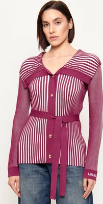 Sweter damski casual na zimę Liu Jo Sport ze sklepu: Gomez Fashion Store w kategorii: Swetry damskie - zdjęcie 874714-BD9-10338_LS262W000040653