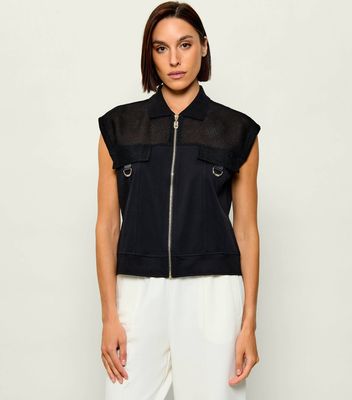 Kamizelka damska Liu Jo Sport ze sklepu: Gomez Fashion Store w kategorii: Kamizelki damskie - zdjęcie 874714-BD9-10338_LS262W000054222
