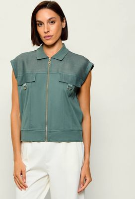 Kamizelka damska na wiosnę Liu Jo Sport ze sklepu: Gomez Fashion Store w kategorii: Kamizelki damskie - zdjęcie 874714-BD9-10338_LS262W000054999