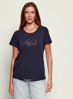 Bluzka damska na lato wiosenna Liu Jo Sport ze sklepu: Gomez Fashion Store w kategorii: Bluzki damskie - zdjęcie 874714-BD9-10338_LS262W000019659