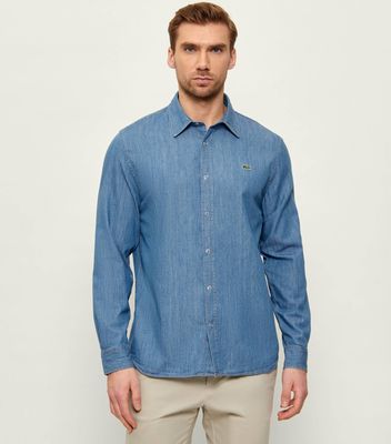 Koszula męska z klasycznym kołnierzykiem Lacoste ze sklepu: Gomez Fashion Store w kategorii: Koszule męskie - zdjęcie 874714-BD9-10338_LA262M000028A78
