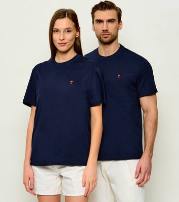AMI Paris - T-shirt męski casual ze sklepu: Gomez Fashion Store w kategorii: T-shirty męskie - zdjęcie 874714-BD9-10338_AI262U000003018