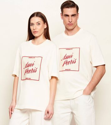 T-shirt męski na wiosnę AMI Paris ze sklepu: Gomez Fashion Store w kategorii: T-shirty męskie - zdjęcie 874714-BD9-10338_AI262U000001023
