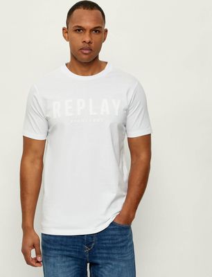 T-shirt męski na lato Replay ze sklepu: Gomez Fashion Store w kategorii: T-shirty męskie - zdjęcie 874714-BD9-10338_RY262M000042A01
