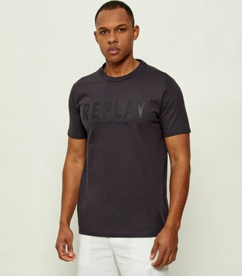 Replay - T-shirt męski w stylu młodzieżowym ze sklepu: Gomez Fashion Store w kategorii: T-shirty męskie - zdjęcie 874714-BD9-10338_RY262M000042071