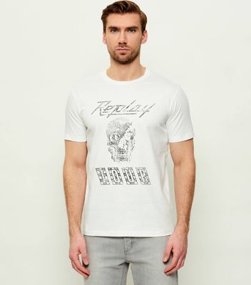 T-shirt męski na lato Replay ze sklepu: Gomez Fashion Store w kategorii: T-shirty męskie - zdjęcie 874714-BD9-10338_RY262M000048A01