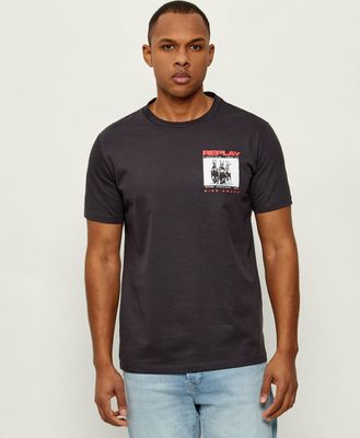 Replay - T-shirt męski na lato ze sklepu: Gomez Fashion Store w kategorii: T-shirty męskie - zdjęcie 874714-BD9-10338_RY262M000049071