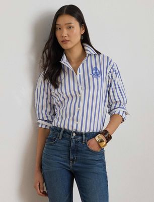 Koszula damska na wiosnę LAUREN RALPH LAUREN ze sklepu: Gomez Fashion Store w kategorii: Koszule damskie - zdjęcie 874714-BD9-10338_RL262W00001382S