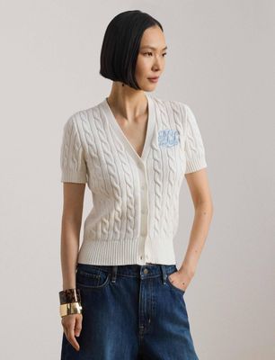Sweter damski letni na wiosnę LAUREN RALPH LAUREN ze sklepu: Gomez Fashion Store w kategorii: Swetry damskie - zdjęcie 874714-BD9-10338_RL262W000018B62