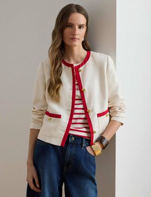Marynarka LAUREN RALPH LAUREN ze sklepu: Gomez Fashion Store w kategorii: Marynarki damskie - zdjęcie 874714-BD9-10338_RL262W00001953T