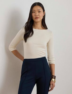 LAUREN RALPH LAUREN - Bluzka damska wiosenna ze sklepu: Gomez Fashion Store w kategorii: Bluzki damskie - zdjęcie 874714-BD9-10338_RL262W000039HW9