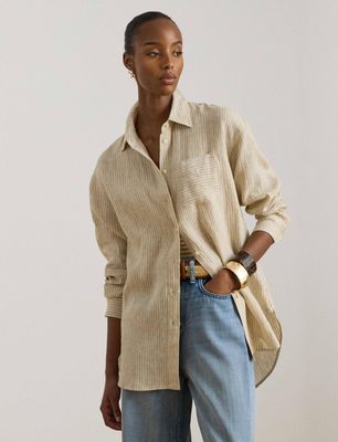Koszula damska casualowa na wiosnę LAUREN RALPH LAUREN ze sklepu: Gomez Fashion Store w kategorii: Koszule damskie - zdjęcie 874714-BD9-10338_RL262W00004969T