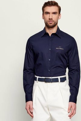 Koszula męska z klasycznym kołnierzykiem Paul&Shark ze sklepu: Gomez Fashion Store w kategorii: Koszule męskie - zdjęcie 874714-BD9-10338_PU262M000020013