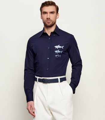 Koszula męska casualowa Paul&Shark ze sklepu: Gomez Fashion Store w kategorii: Koszule męskie - zdjęcie 874714-BD9-10338_PU262M000021013