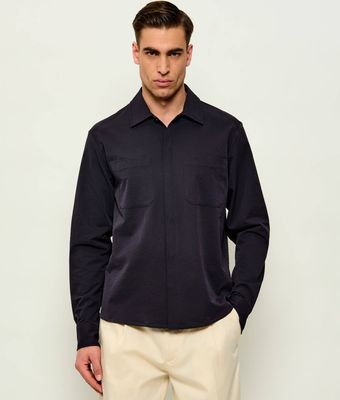 Koszula męska z klasycznym kołnierzykiem Herno ze sklepu: Gomez Fashion Store w kategorii: Koszule męskie - zdjęcie 874714-BD9-10338_HN262M000003002