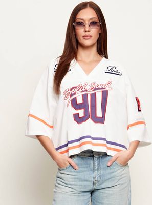 Bluzka damska na lato młodzieżowa Pinko ze sklepu: Gomez Fashion Store w kategorii: Bluzki damskie - zdjęcie 874714-BD9-10338_PI262W000052005