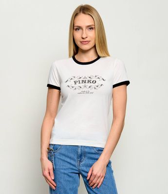 Bluzka damska wiosenna Pinko ze sklepu: Gomez Fashion Store w kategorii: Bluzki damskie - zdjęcie 874714-BD9-10338_PI262W000054610