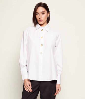 Koszula damska wiosenna Karl Lagerfeld ze sklepu: Gomez Fashion Store w kategorii: Koszule damskie - zdjęcie 874714-BD9-10338_KL261W000029100