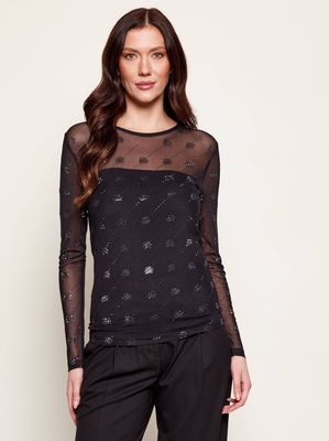 Bluzka damska casualowa Karl Lagerfeld ze sklepu: Gomez Fashion Store w kategorii: Bluzki damskie - zdjęcie 874714-BD9-10338_KL261W000039666