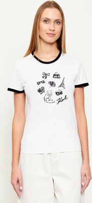 Bluzka damska na wiosnę Karl Lagerfeld ze sklepu: Gomez Fashion Store w kategorii: Bluzki damskie - zdjęcie 874714-BD9-10338_KL261W000041100