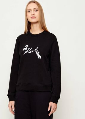 Sweter damski casual Karl Lagerfeld ze sklepu: Gomez Fashion Store w kategorii: Swetry damskie - zdjęcie 874714-BD9-10338_KL261W000052666