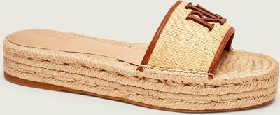 Klapki damskie na lato LAUREN RALPH LAUREN ze sklepu: Gomez Fashion Store w kategorii: Klapki damskie - zdjęcie 874714-BD9-10338_RL262W00010570S