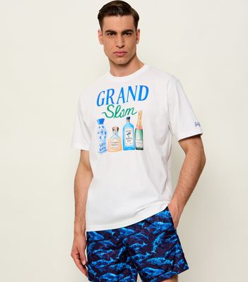 ST.Barth - T-shirt męski na lato ze sklepu: Gomez Fashion Store w kategorii: T-shirty męskie - zdjęcie 874714-BD9-10338_SB262M000003341