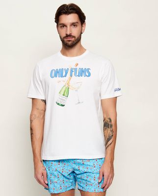 T-shirt męski na lato wiosenny ST.Barth ze sklepu: Gomez Fashion Store w kategorii: T-shirty męskie - zdjęcie 874714-BD9-10338_SB262M000003342