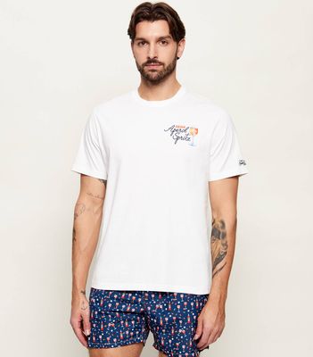 ST.Barth - T-shirt męski młodzieżowy ze sklepu: Gomez Fashion Store w kategorii: T-shirty męskie - zdjęcie 874714-BD9-10338_SB262M000005356