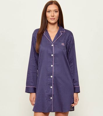 Koszula nocna z nadrukami LAUREN RALPH LAUREN ze sklepu: Gomez Fashion Store w kategorii: Koszule nocne - zdjęcie 874714-BD9-10338_RL262W00012920U
