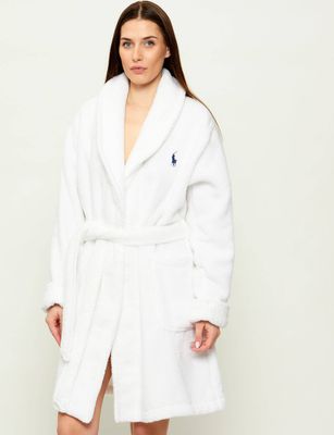 Szlafrok damski bez wzorów Polo Ralph Lauren ze sklepu: Gomez Fashion Store w kategorii: Szlafroki damskie - zdjęcie 874714-BD9-10338_RL262W00014829U