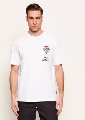 T-shirt męski Just Cavalli ze sklepu: Gomez Fashion Store w kategorii: T-shirty męskie - zdjęcie 874714-BD9-10338_CA262M000028005