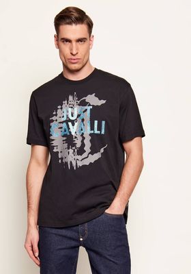 Just Cavalli - T-shirt męski na lato ze sklepu: Gomez Fashion Store w kategorii: T-shirty męskie - zdjęcie 874714-BD9-10338_CA262M000027899