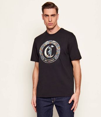 T-shirt męski na wiosnę Just Cavalli ze sklepu: Gomez Fashion Store w kategorii: T-shirty męskie - zdjęcie 874714-BD9-10338_CA262M000037899