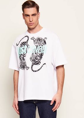 T-shirt męski letni Just Cavalli ze sklepu: Gomez Fashion Store w kategorii: T-shirty męskie - zdjęcie 874714-BD9-10338_CA262M000054005